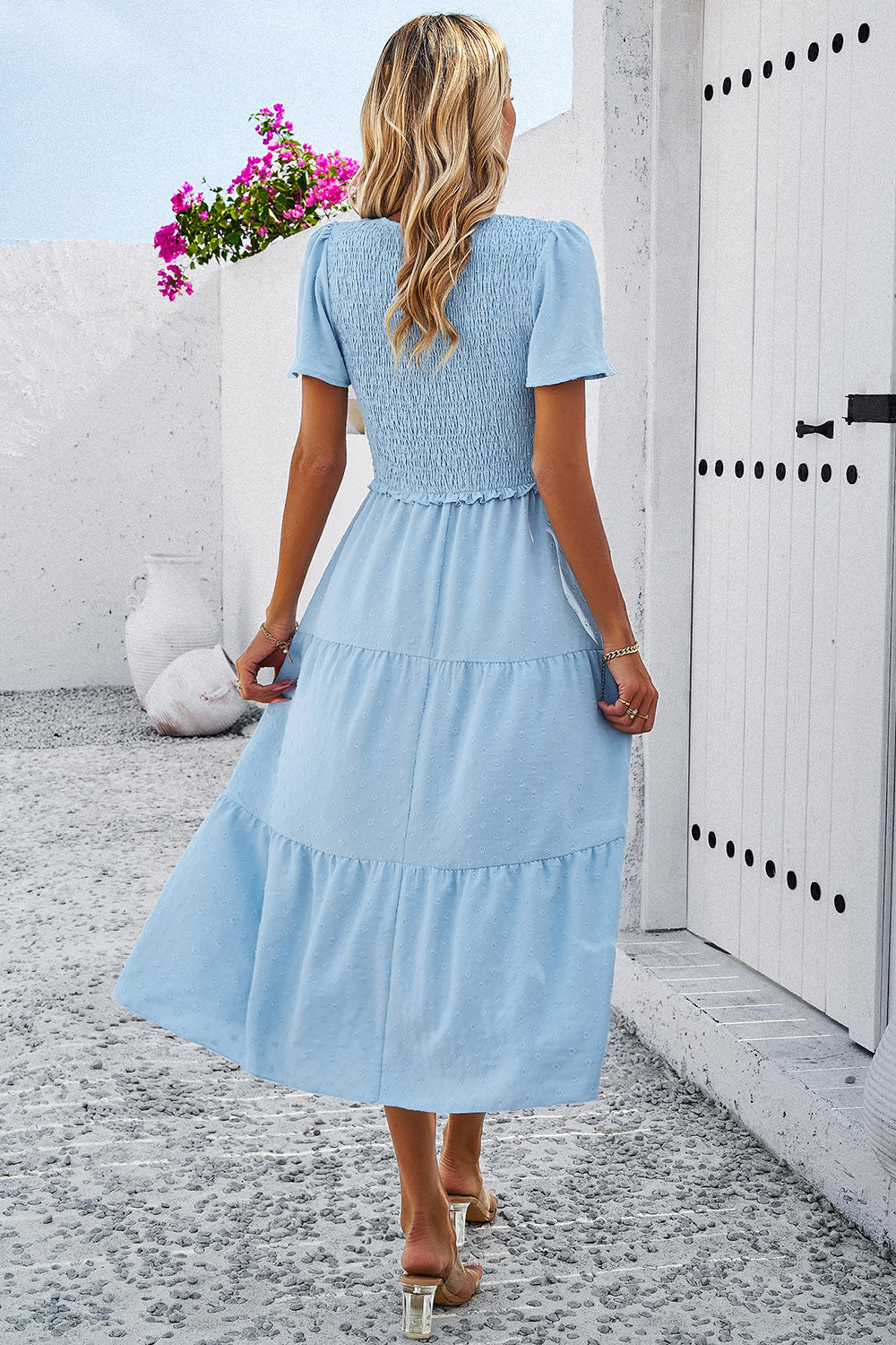 Whimsical Swiss Dot Dress: Timeless Charm