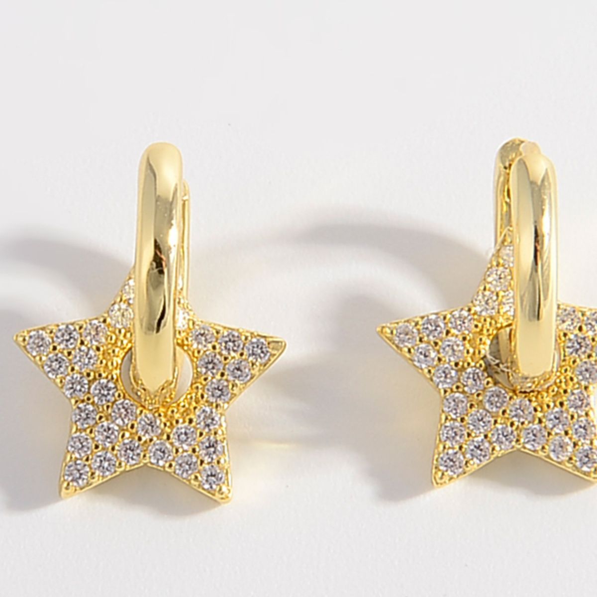 Sterling Silver Zircon Star Earrings